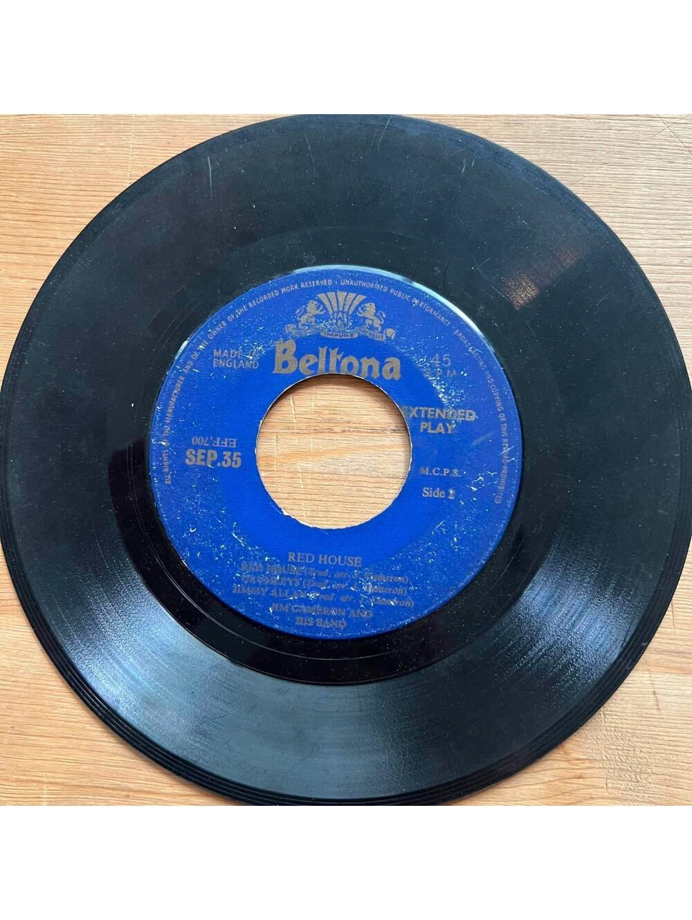 Jim Cameron and his band - Red House/Miss Mary Douglas 45rpm VG+ R10